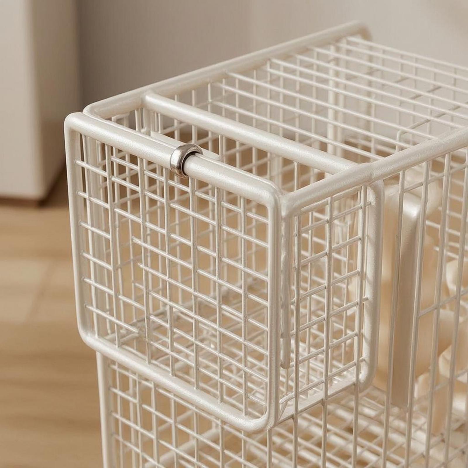 Sports Equipment Storage - Çok Bölmeli Metal Tel Depolama Arabası,