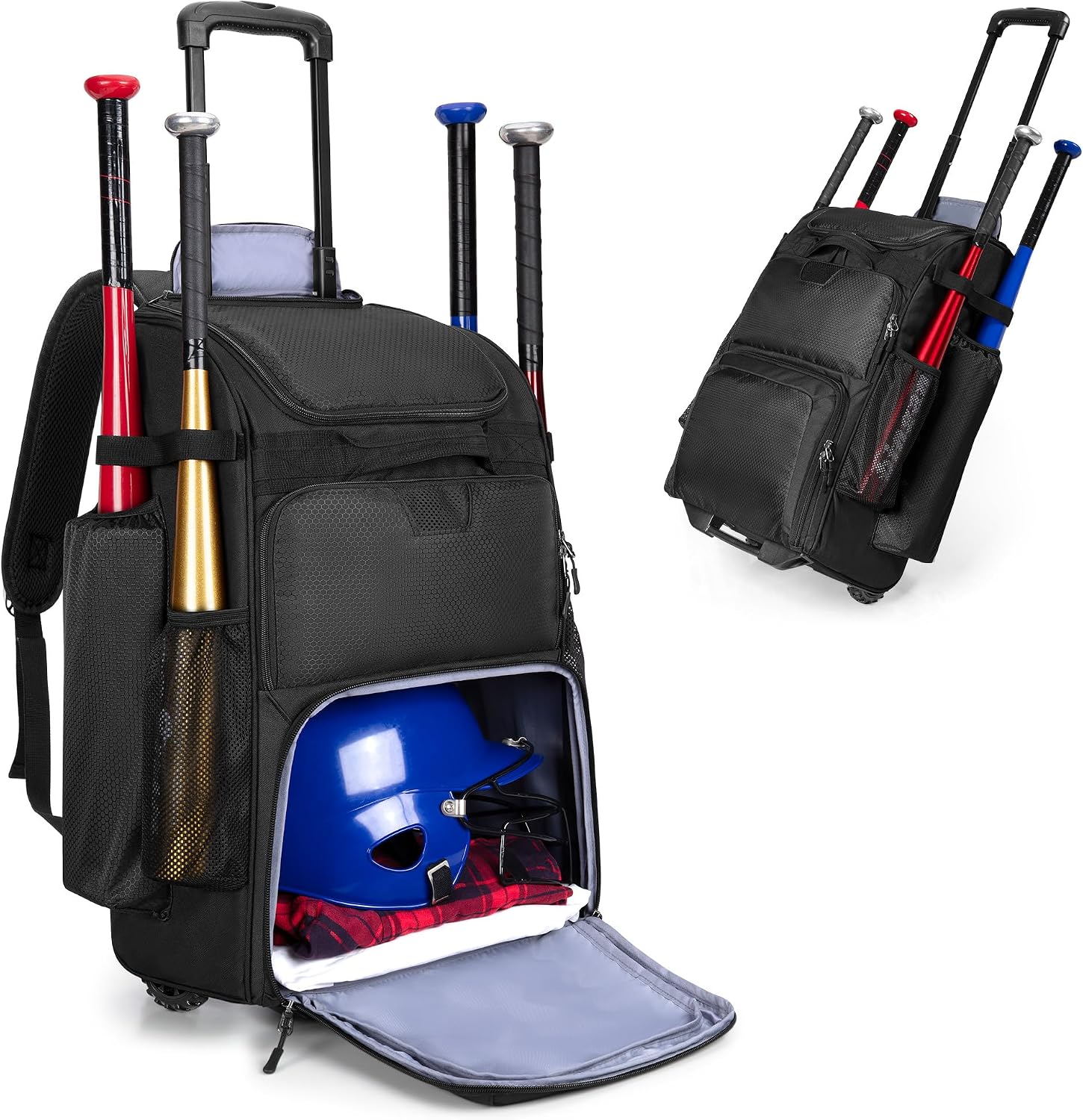 Sports Equipment Bag - Tekerlekli Beyzbol Sırt Çantası, Ağır Hizmet