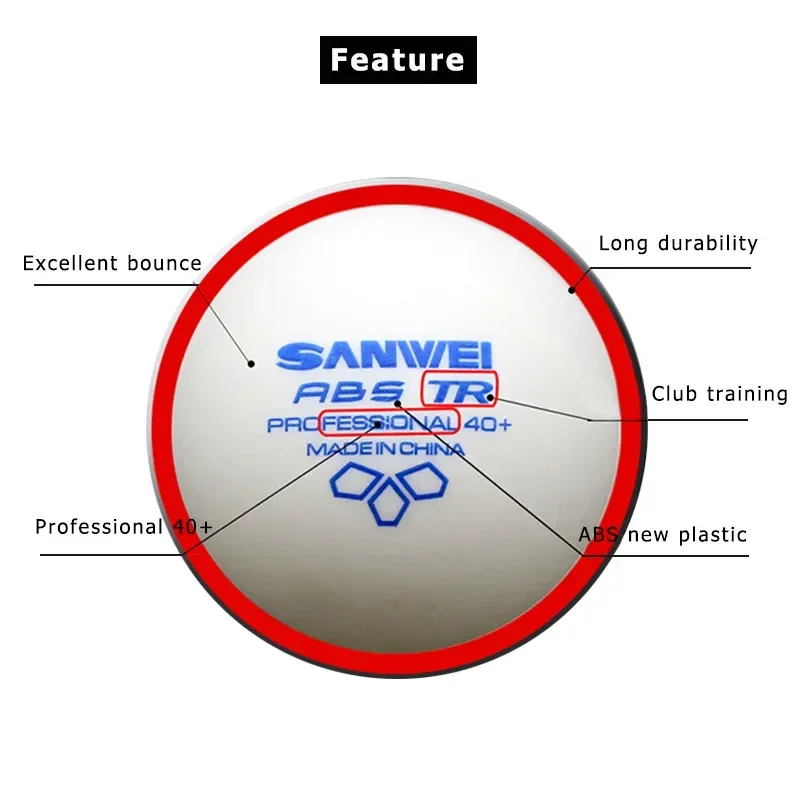 SANWEI-ABS TR 3 Yıldızlı Masa  - Ping Pong Ball Set incelemesi ve fiyatı